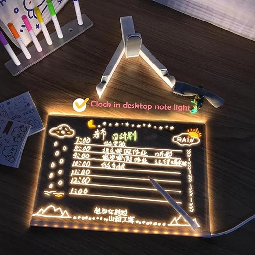 Placa Com Luz Led Para Desenho E Canetas E Apoio De Mesa - ShopeeFinds - Últimas unidades 🔥