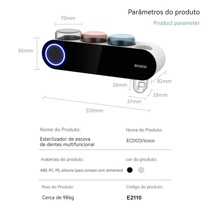 Esterilizador de escova de dentes inteligente - ShopeeFinds - Últimas unidades🔥