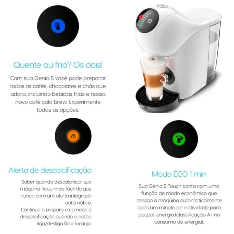 Cafeteira Nescafé Arno Dolce Gusto Genio S Basic Automática Branca Para Cápsulas Monodose 110v / 220v - ShopeeFinds - Últimas unidades🔥