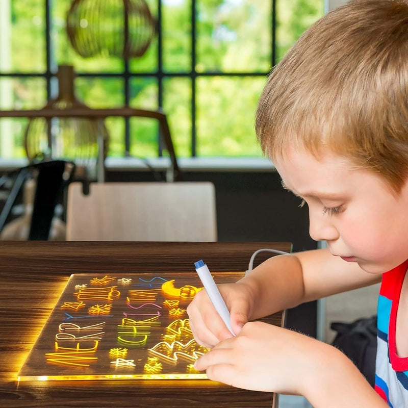 Placa Com Luz Led Para Desenho E Canetas E Apoio De Mesa - ShopeeFinds - Últimas unidades 🔥