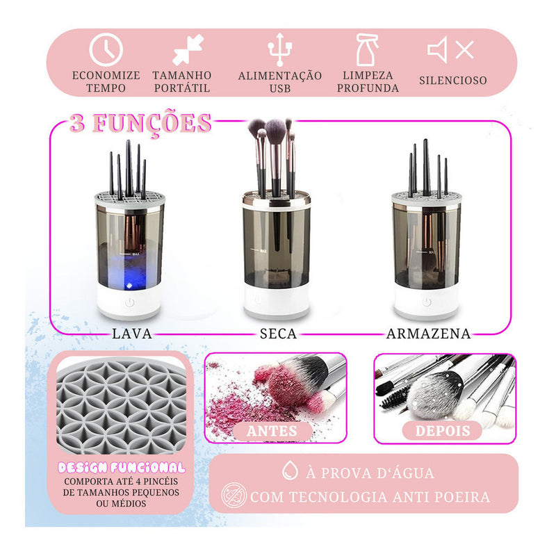 Limpador Elétrico USB para Pincéis e Esponjas de Maquiagem - ShopeeFinds - Estoque Limitado!